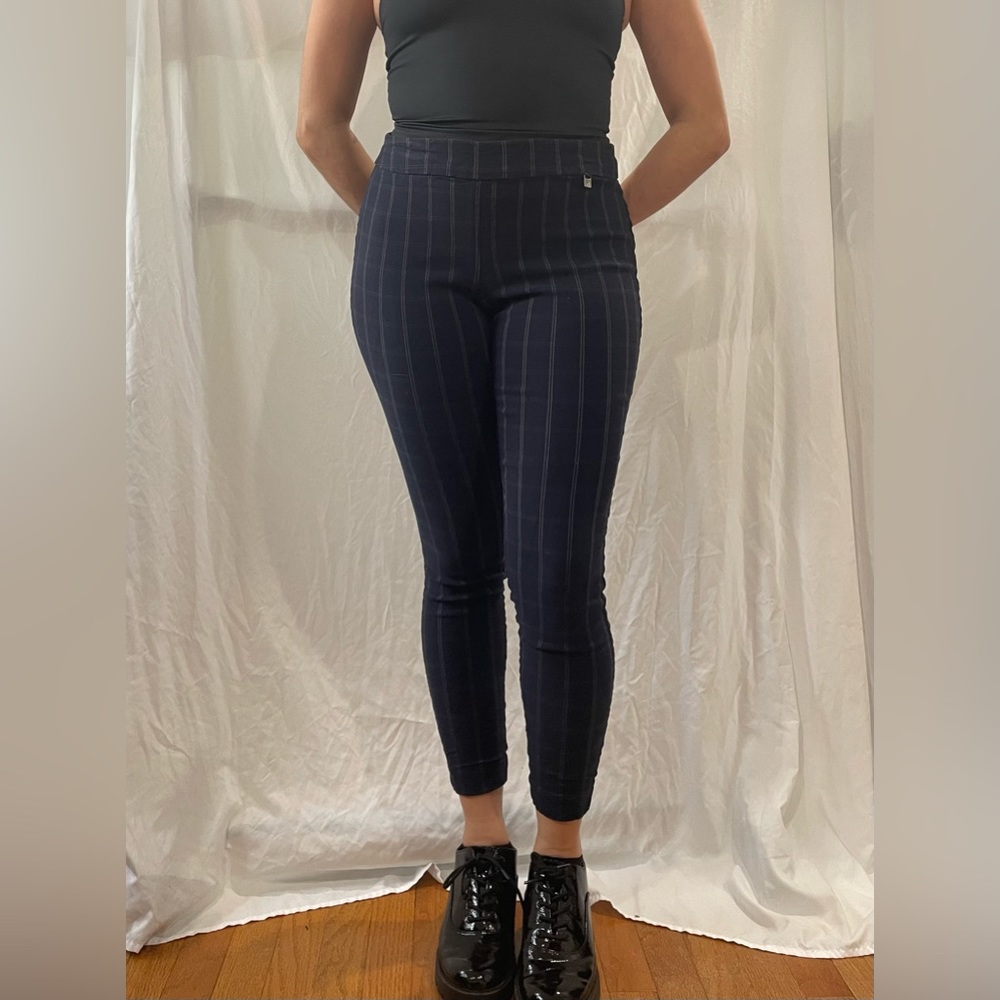 Vintage 90s Y2K Calvin Klein Checkered Navy Pants / SZ S